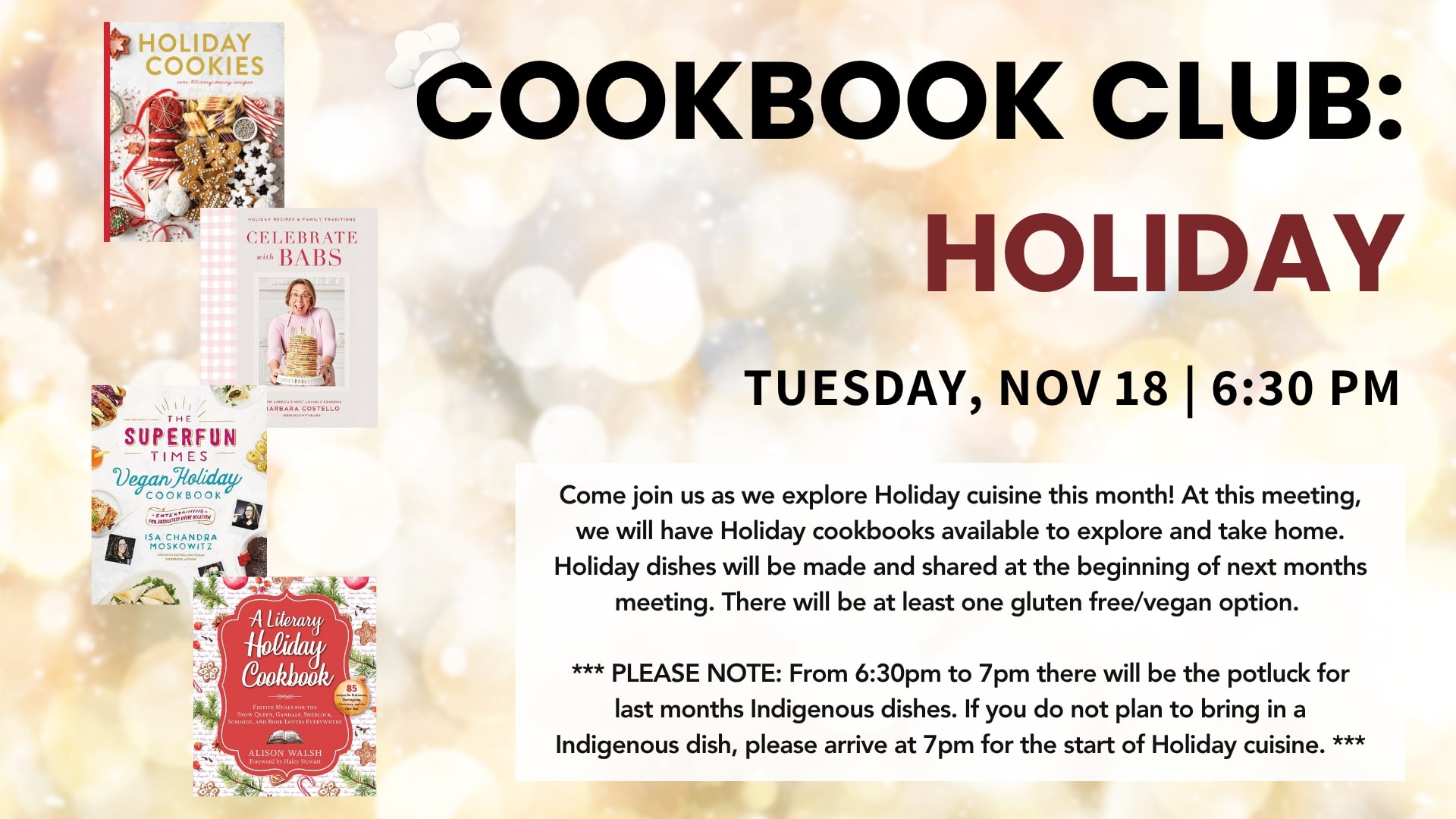 EBB   Cookbook Club Holiday  Presentation